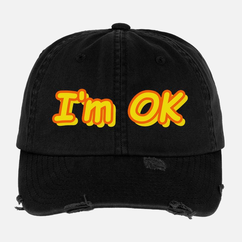 I'm OK Flexfit Vintage Destroyed Cap