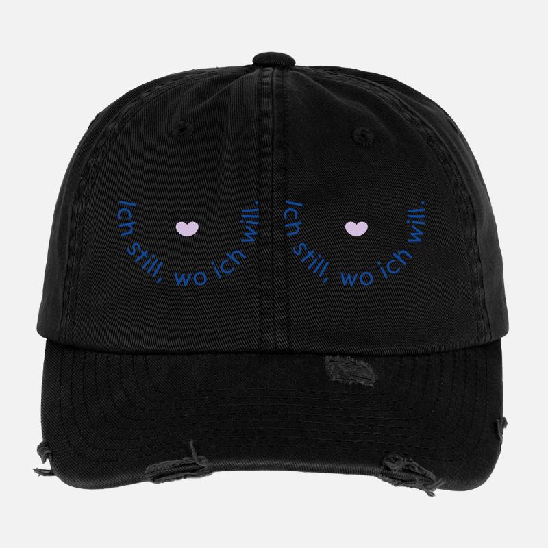 Ich still, wo ich will Flexfit Vintage Destroyed Cap