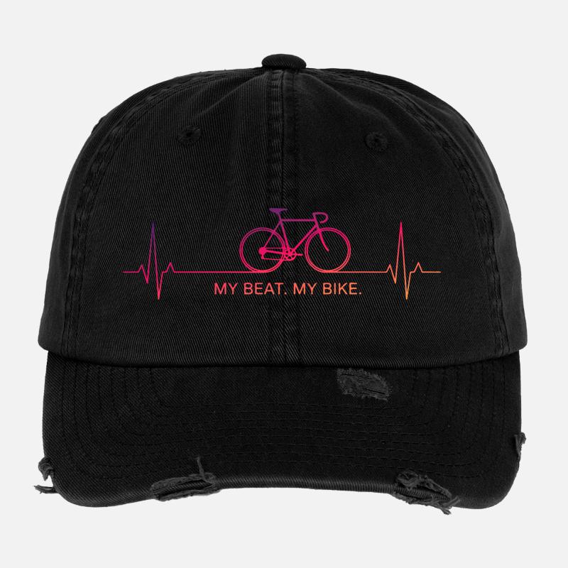 Mon vélo battu Casquette vintage effet usé Flexfit