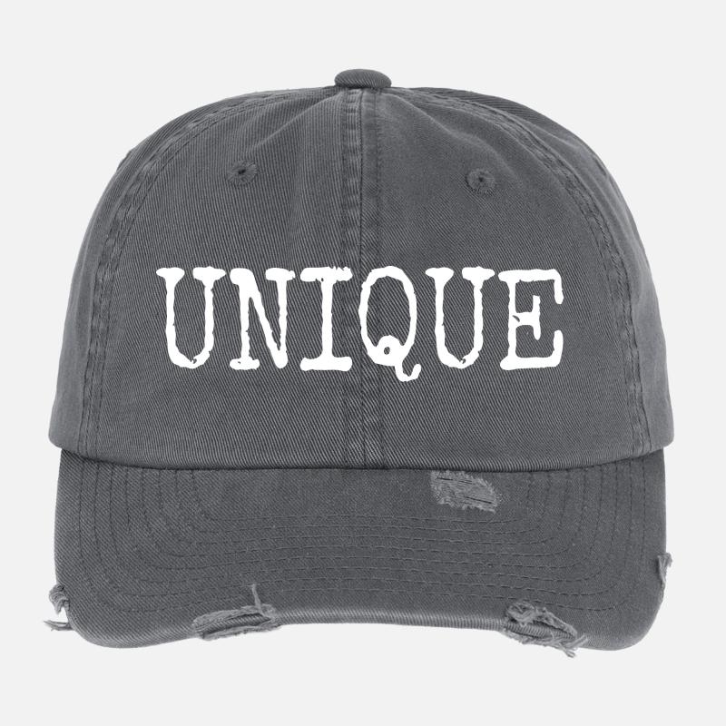 Unique Einzigartig Unikat Selbstwert Einzig Artig Flexfit Vintage Destroyed Cap