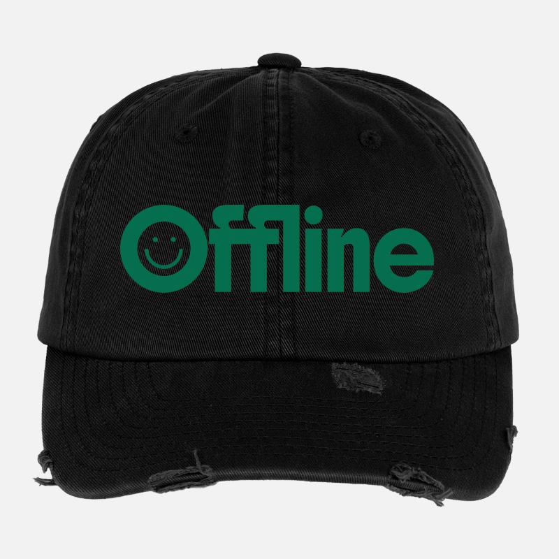 Offline Mode Flexfit Vintage Destroyed Cap
