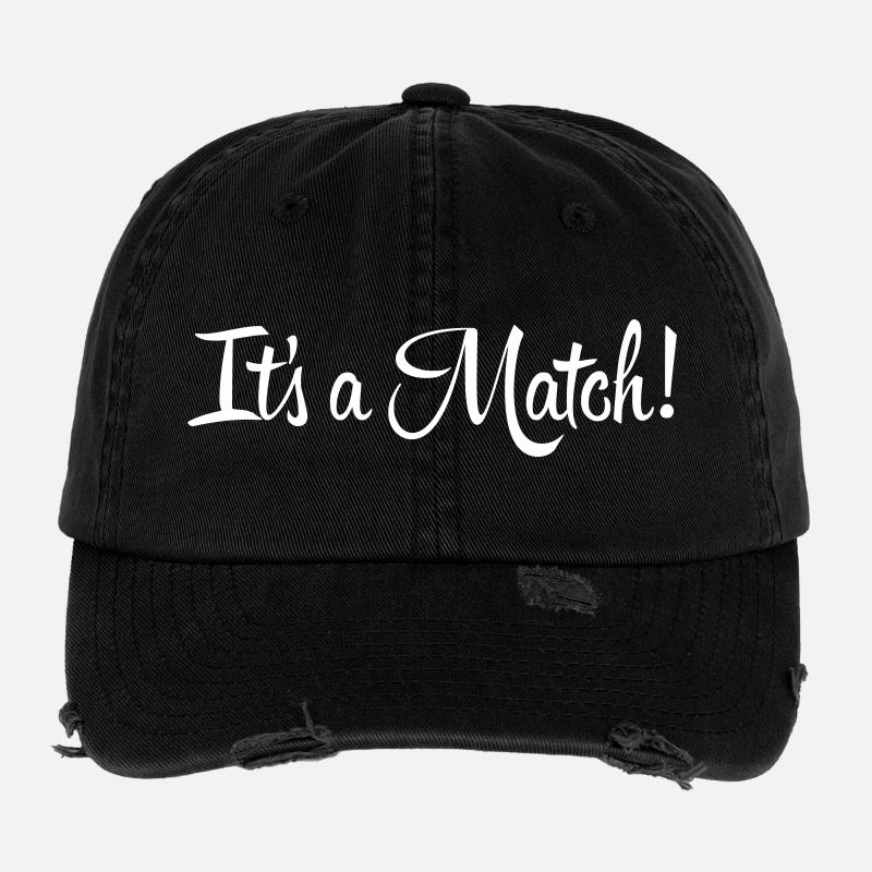 Es ist ein Match! - Flexfit Vintage Destroyed Cap - Schwarz