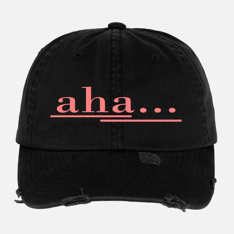 aha... that's how it works! Saying, fun, fresh design Flexfit Vintage Destroyed Cap