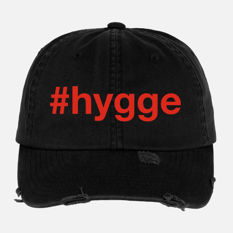 HYGGE Hashtag Dänemark Danemark Casquette vintage effet usé Flexfit