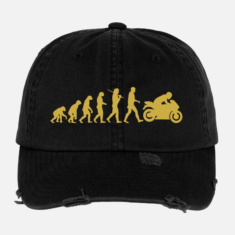 Motorcycle evolution Flexfit Vintage Destroyed Cap