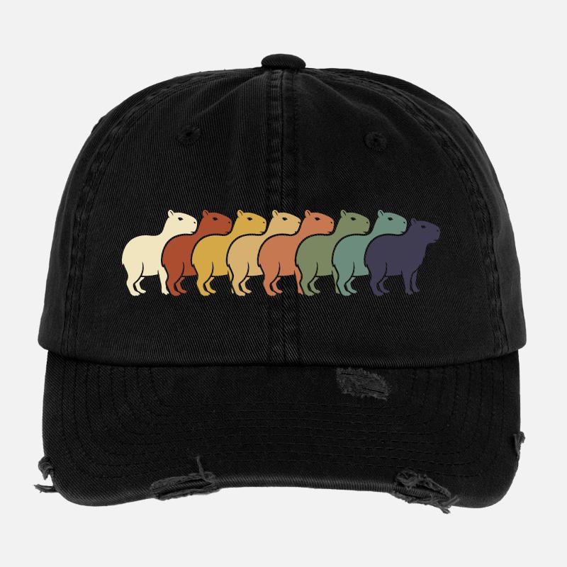 Rangée de chameaux arc-en-ciel Casquette vintage effet usé Flexfit