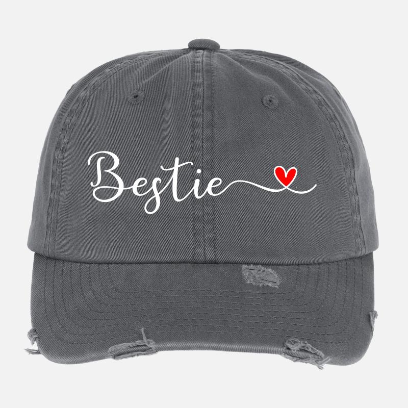 best friend Flexfit Vintage Destroyed Cap