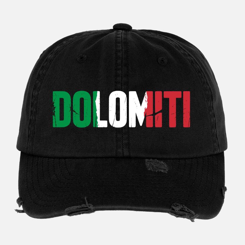 Dolomiti Italy Flexfit Vintage Destroyed Cap