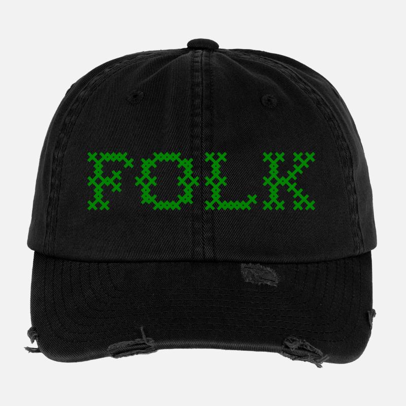 Folklore populaire Casquette vintage effet usé Flexfit