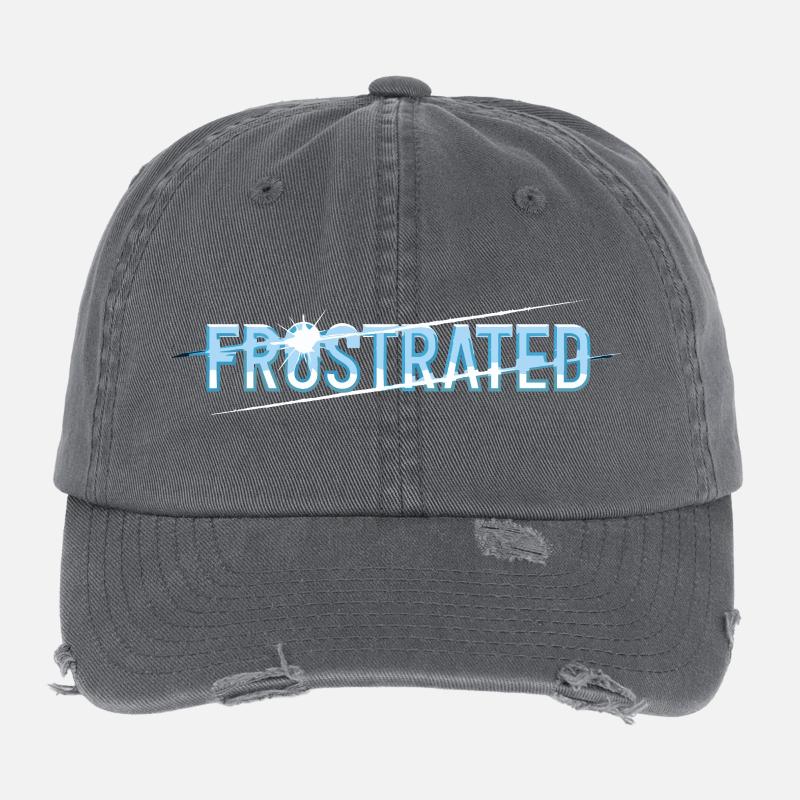 Frustrated statement for stressed people Flexfit Vintage Destroyed Cap