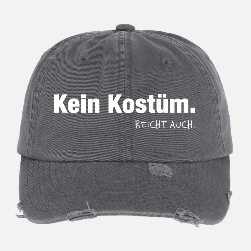 Pas de costume. Ça suffit. Dicton du carnaval Casquette vintage effet usé Flexfit