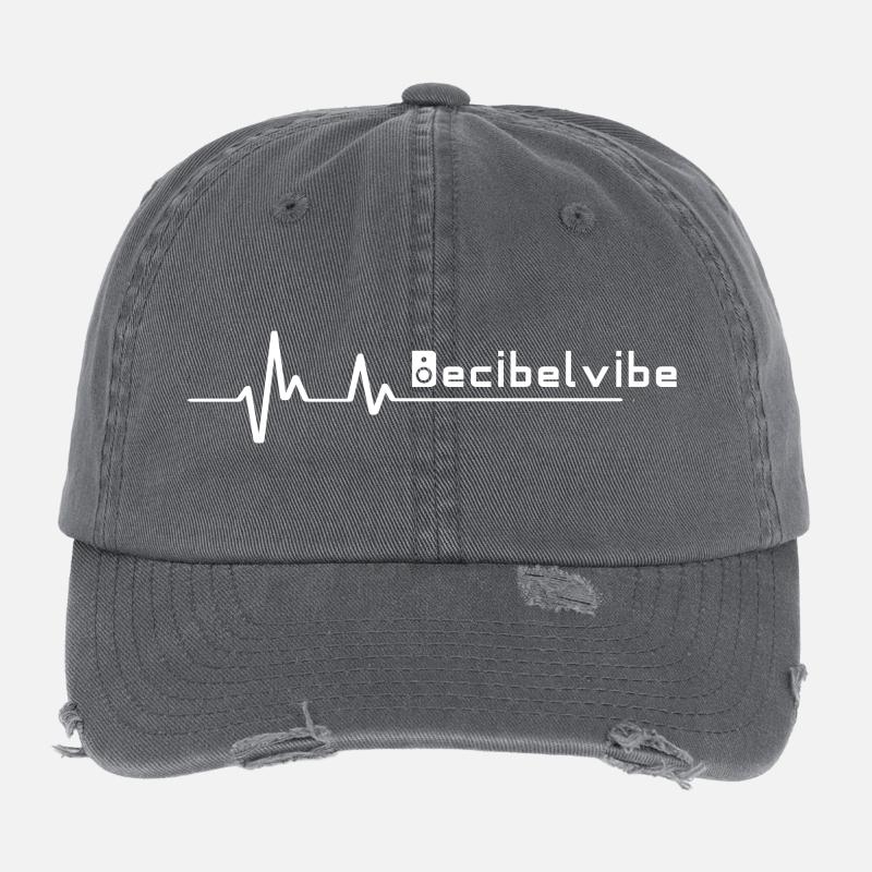 Decibelvibe - Derivate - L Wave2 Design Flexfit Vintage Destroyed Cap