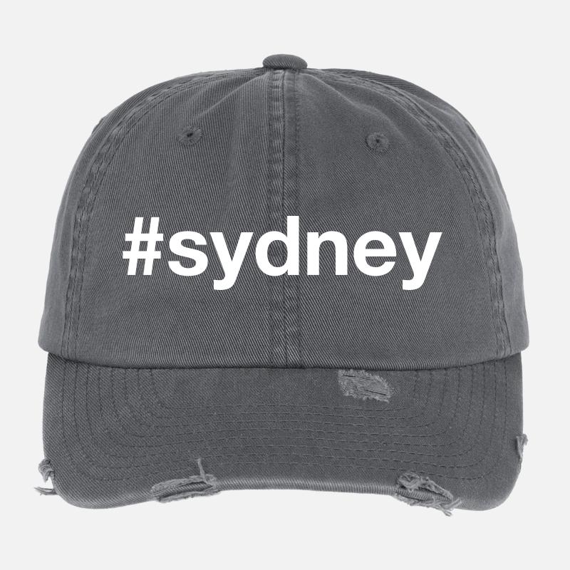 SYDNEY Australie Hashtag Casquette vintage effet usé Flexfit