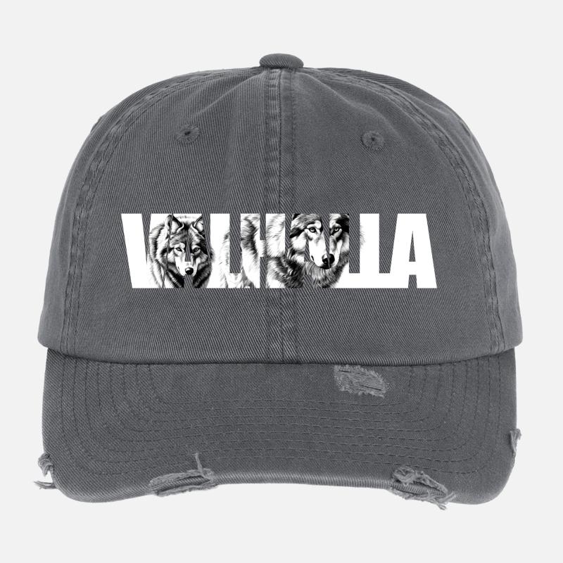 Wolfsruf Typography Flexfit Vintage Destroyed Cap