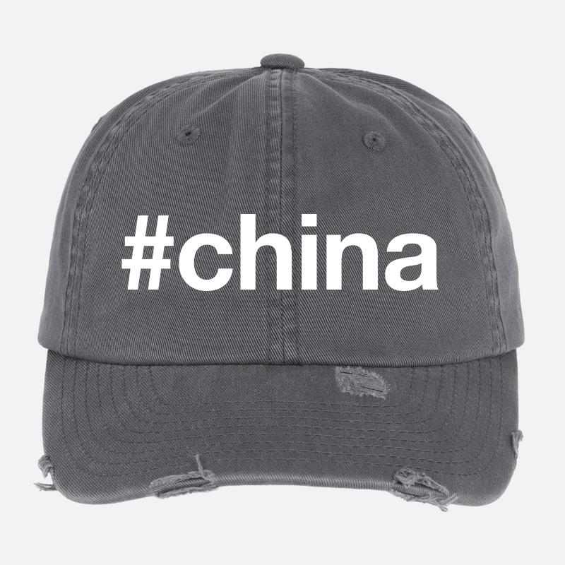 CHINA Hashtag Flexfit Vintage Destroyed Cap