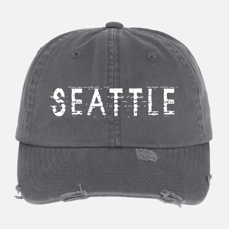 Seattle, États-Unis Casquette vintage effet usé Flexfit