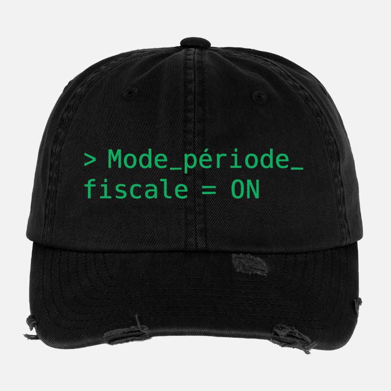 Période fiscale : chargement lent, café rapide Casquette vintage effet usé Flexfit