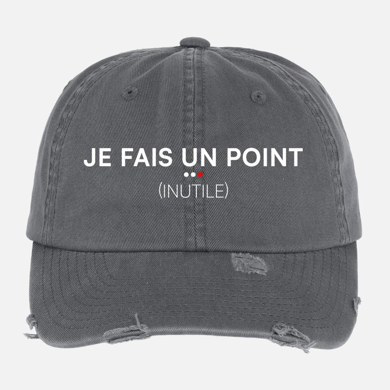 Je fais un point inutile humour bureau Casquette vintage effet usé Flexfit