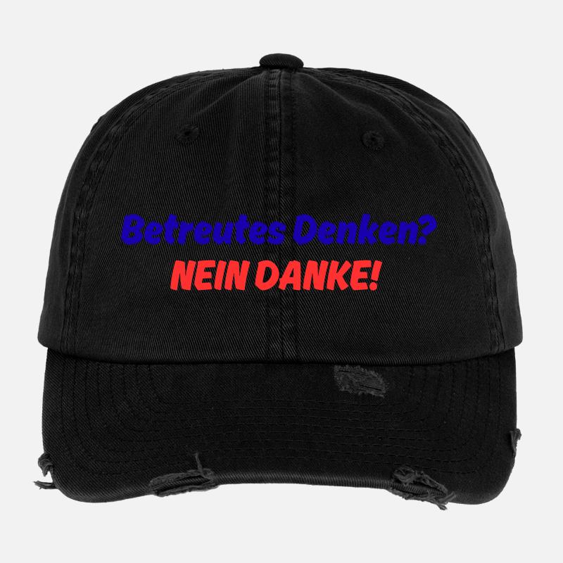 Supervised Thinking No Thanks Flexfit Vintage Destroyed Cap