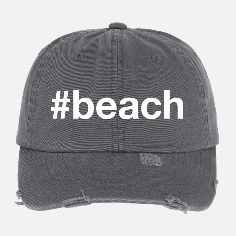 Hashtag de la plage Casquette vintage effet usé Flexfit