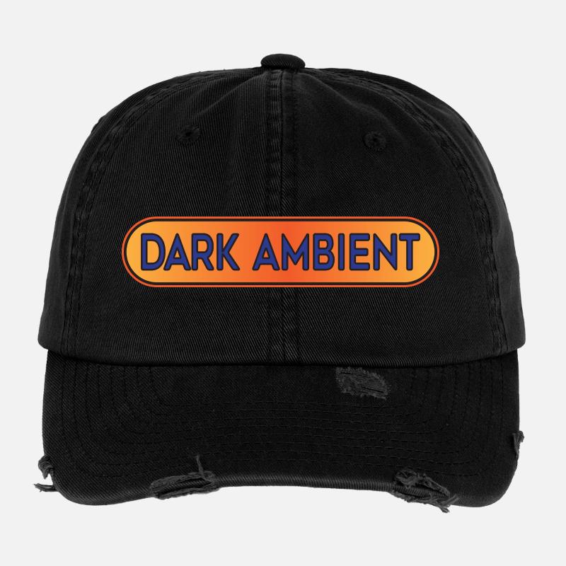 Dark Ambient Gradient Tee Flexfit Vintage Destroyed Cap