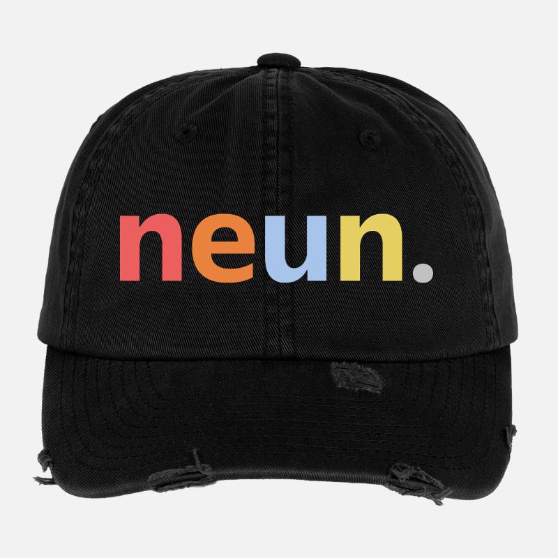 9. Geburtstag Junge Neun 9 Jahre Jubiläum  Flexfit Vintage Destroyed Cap
