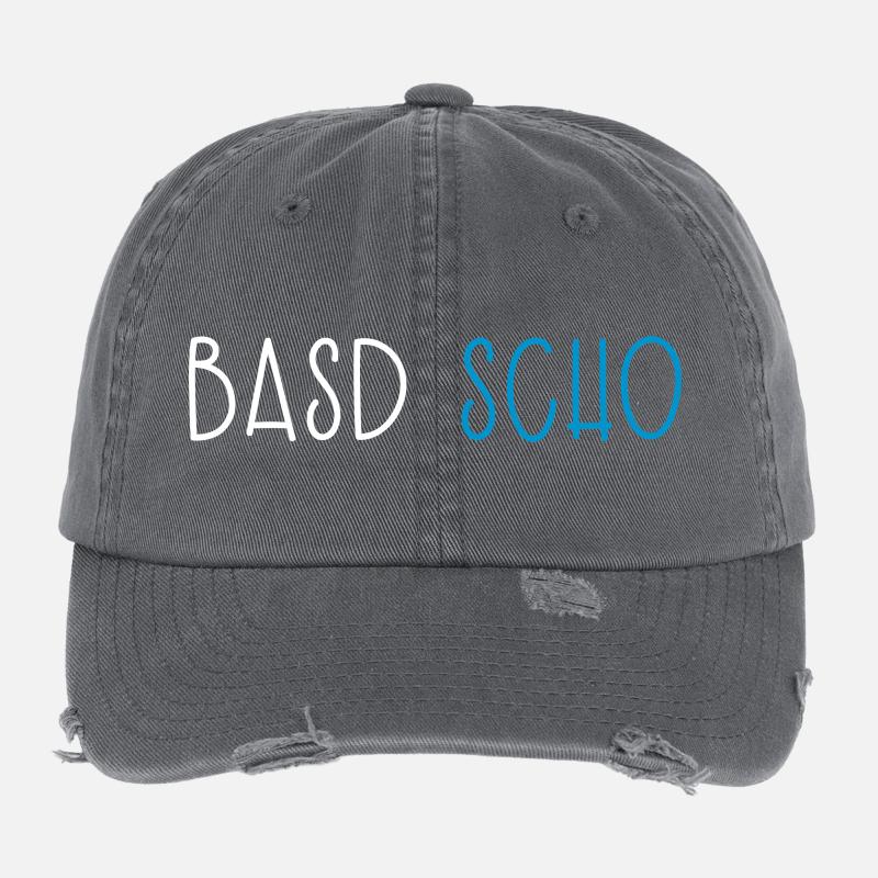 Basd Scho Bavière Dialecte bavarois Casquette vintage effet usé Flexfit