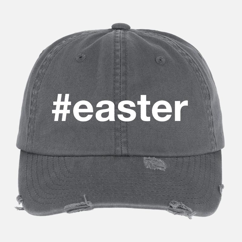 EASTER Ostern Hashtag Flexfit Vintage Destroyed Cap