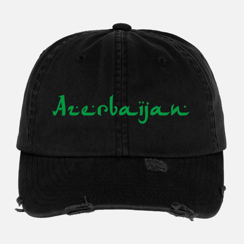 Azerbaijan Aserbaidschan Flexfit Vintage Destroyed Cap