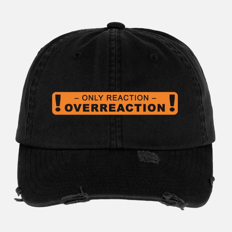 only reaction -> overreaction Flexfit Vintage Destroyed Cap
