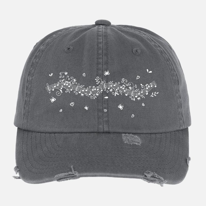 Musiknoten Flexfit Vintage Destroyed Cap