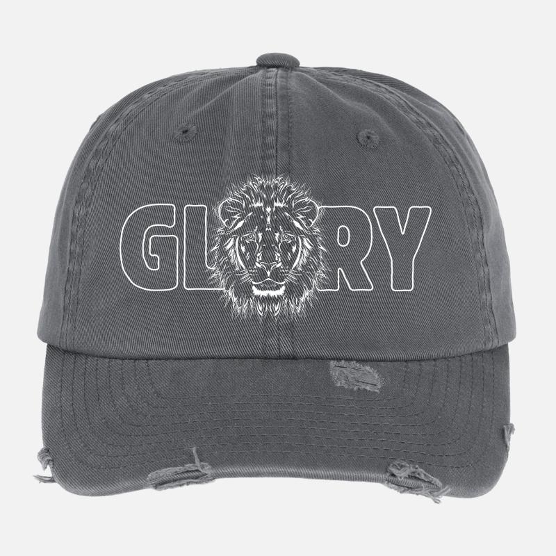Lion « GLOIRE » Casquette vintage effet usé Flexfit