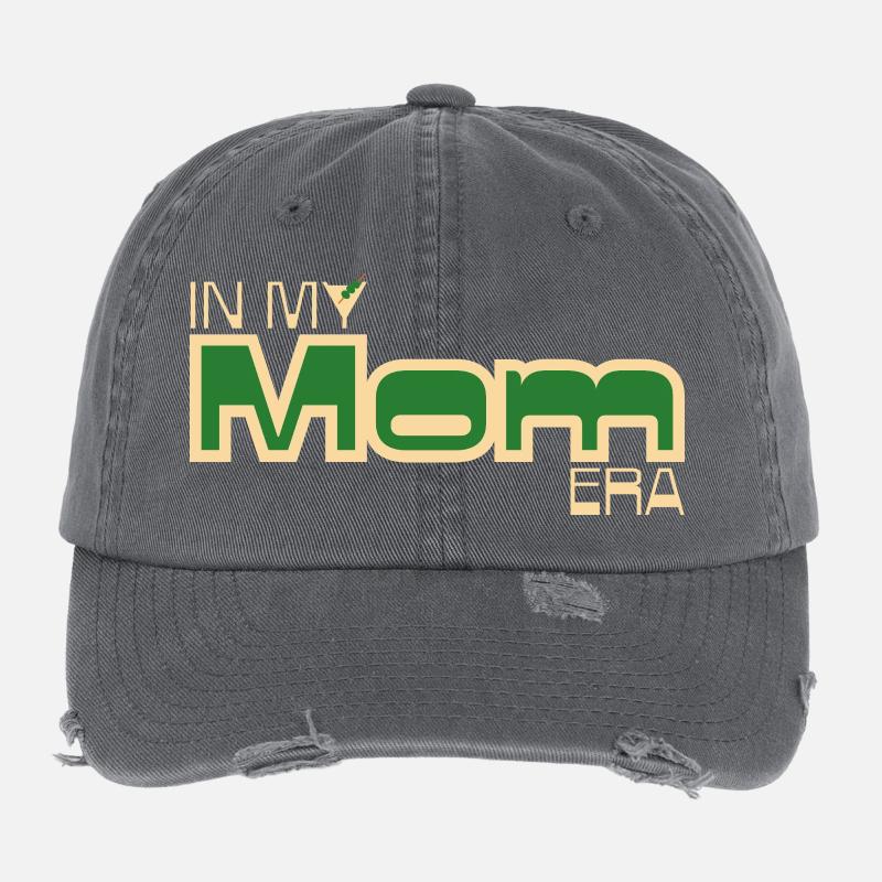 À l’époque de ma mère – Déclaration de maman rétro en vert Casquette vintage effet usé Flexfit