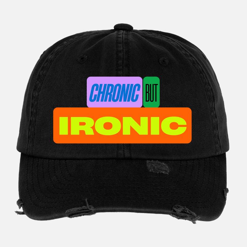 Chronic but ironic Flexfit Vintage Destroyed Cap
