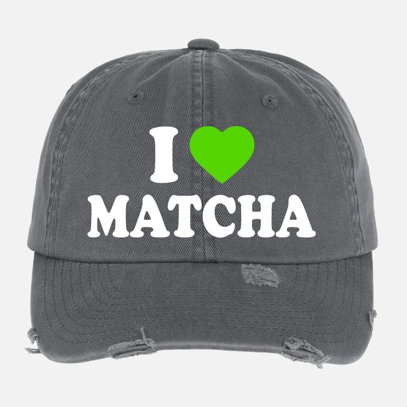 J’adore le Matcha Casquette vintage effet usé Flexfit