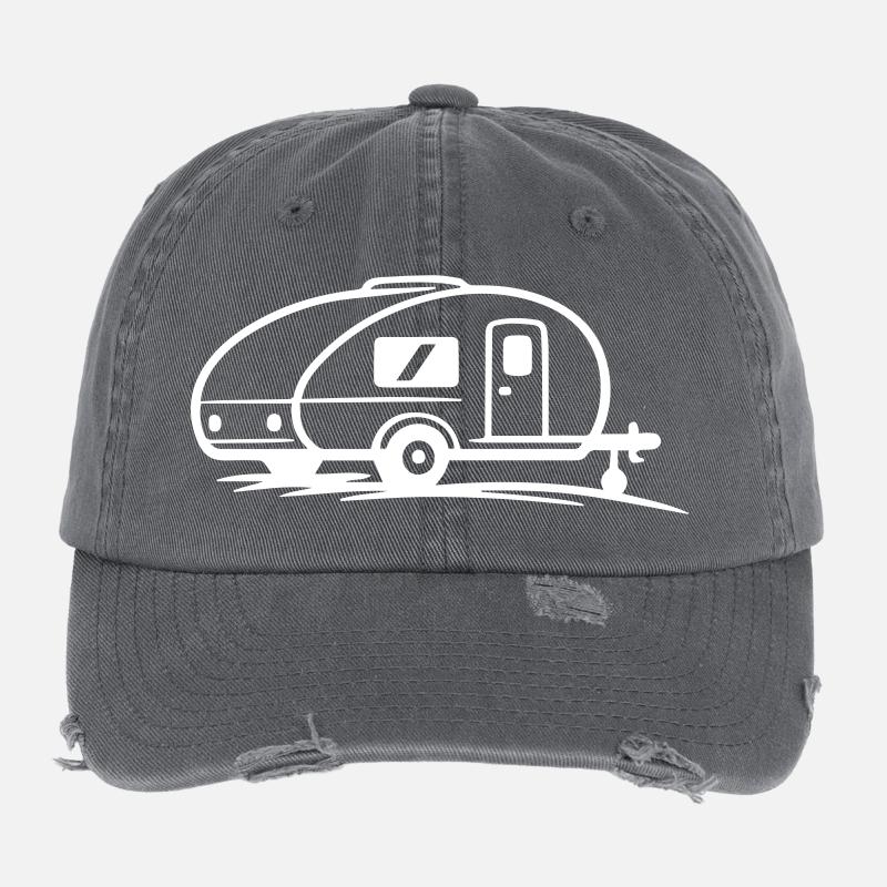 Camping Trailer Flexfit Vintage Destroyed Cap