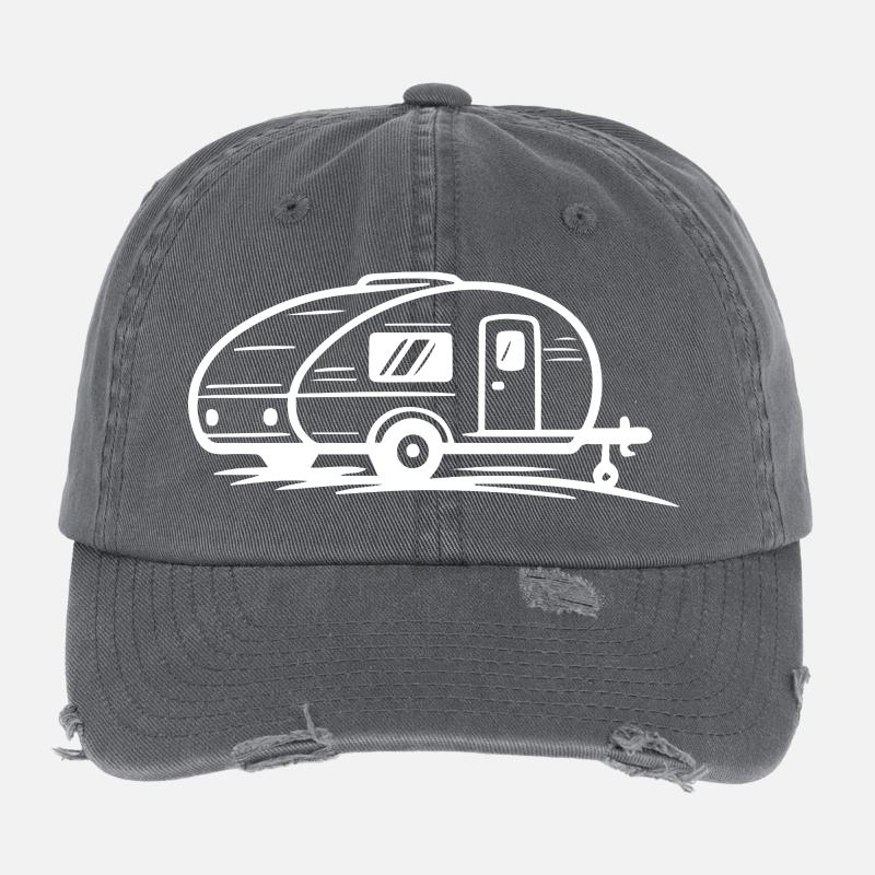 Camping Trailer Flexfit Vintage Destroyed Cap