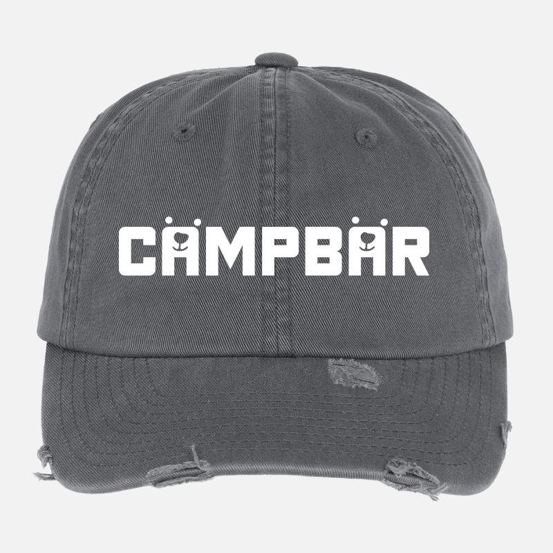 Camping Bär coole Quote Sprüche Geschenk Camper Flexfit Vintage Destroyed Cap