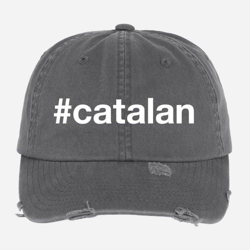 CATALAN Katalanisch Hashtag Flexfit Vintage Destroyed Cap