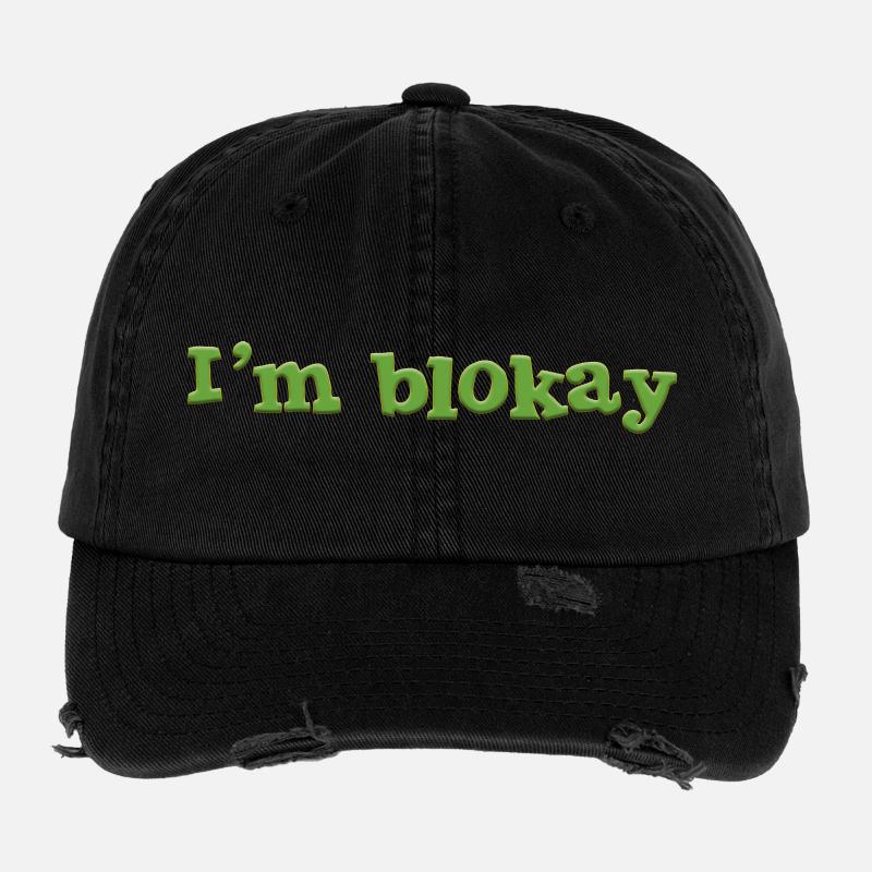 Je m’appelle blokay Casquette vintage effet usé Flexfit
