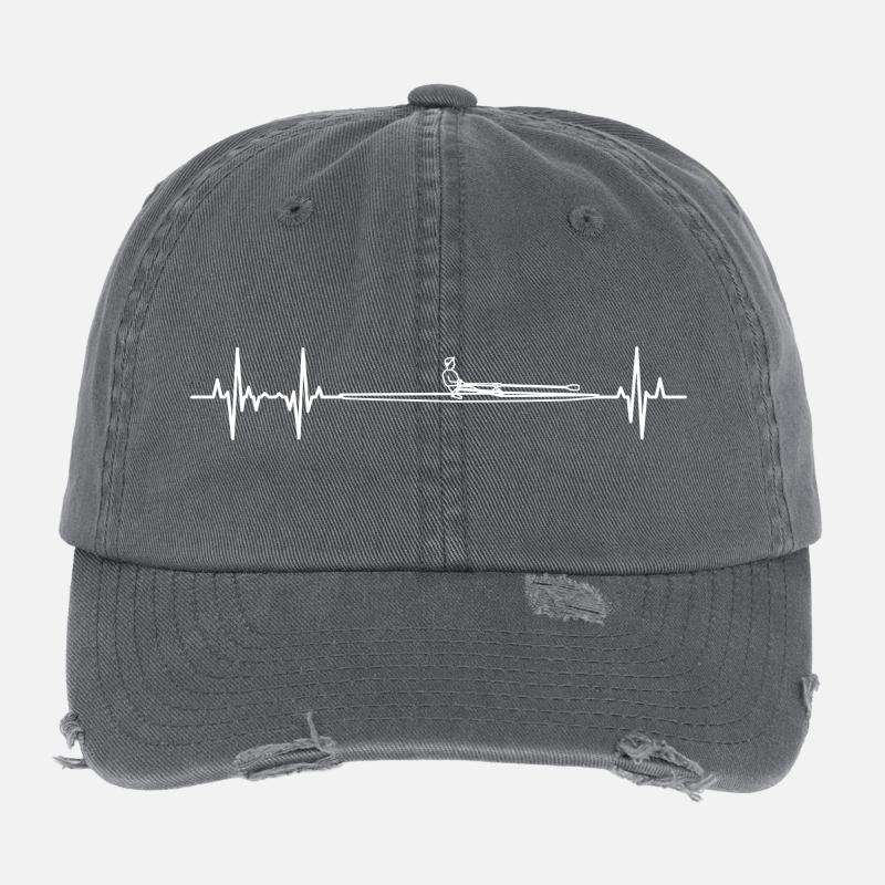 Rowing Boat Heartbeat Flexfit Vintage Destroyed Cap