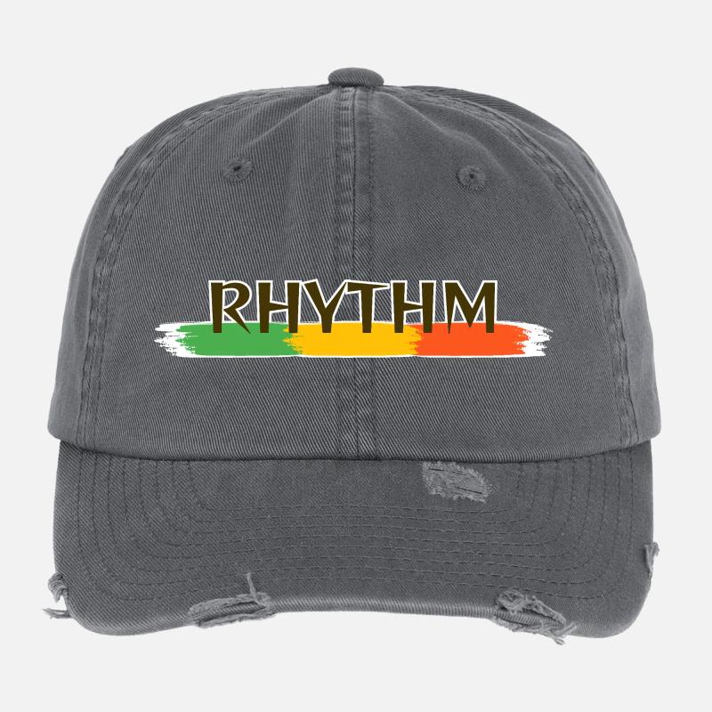 Reggae-Rhythmus Flexfit Vintage Destroyed Cap