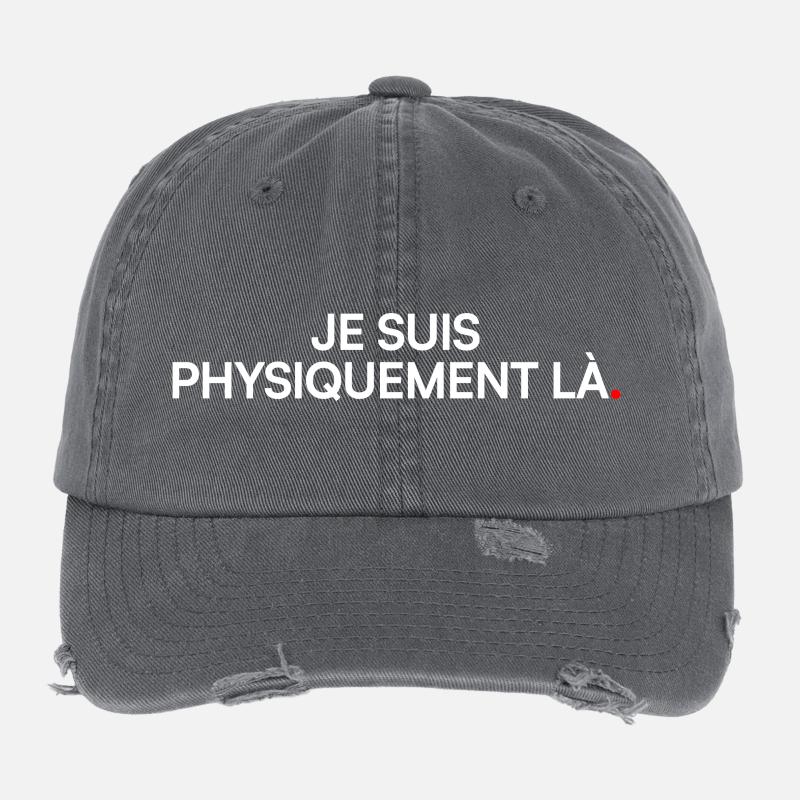 I'm physically there humor office Flexfit Vintage Destroyed Cap