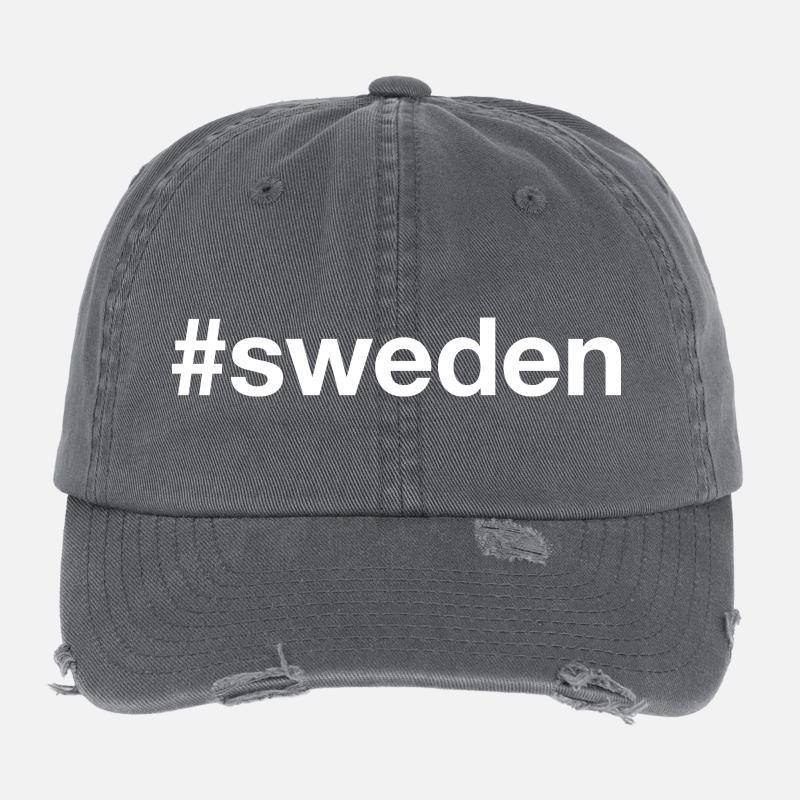 SUÈDE Hashtag Schweden Casquette vintage effet usé Flexfit