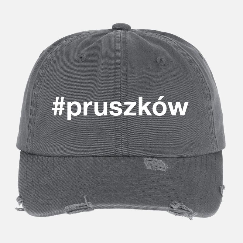 Pruszkow Polska Pologne Hashtag Casquette vintage effet usé Flexfit