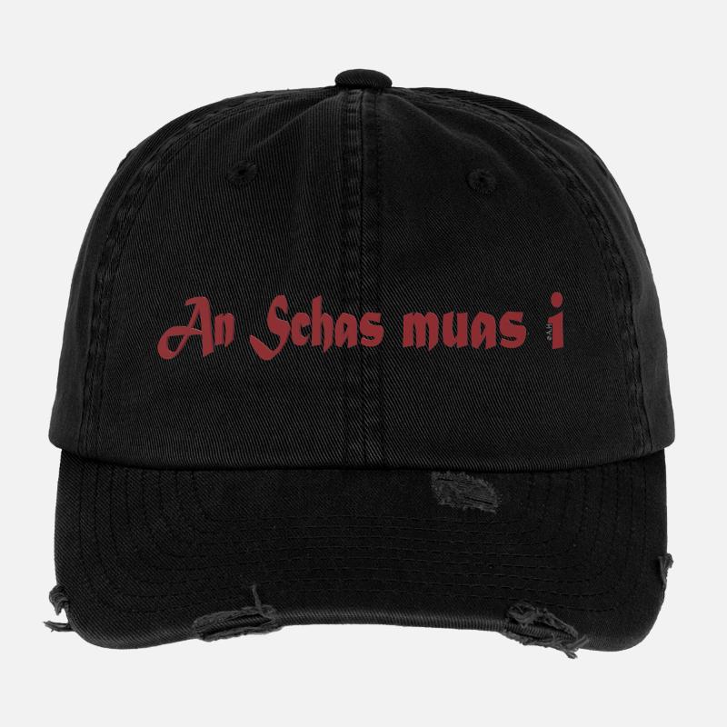 An_Schas_muas_i Flexfit Vintage Destroyed Cap