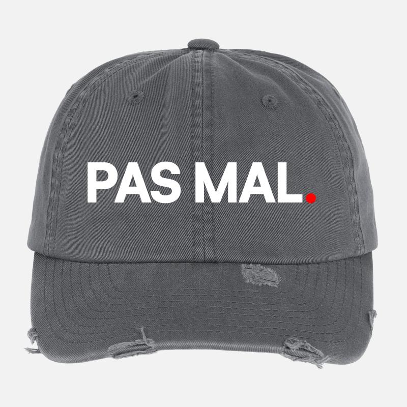 PAS MAL | Expression humour minimaliste Casquette vintage effet usé Flexfit
