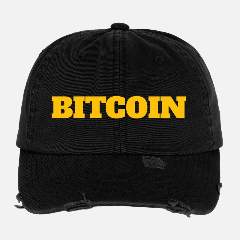 bitcoin Flexfit Vintage Destroyed Cap