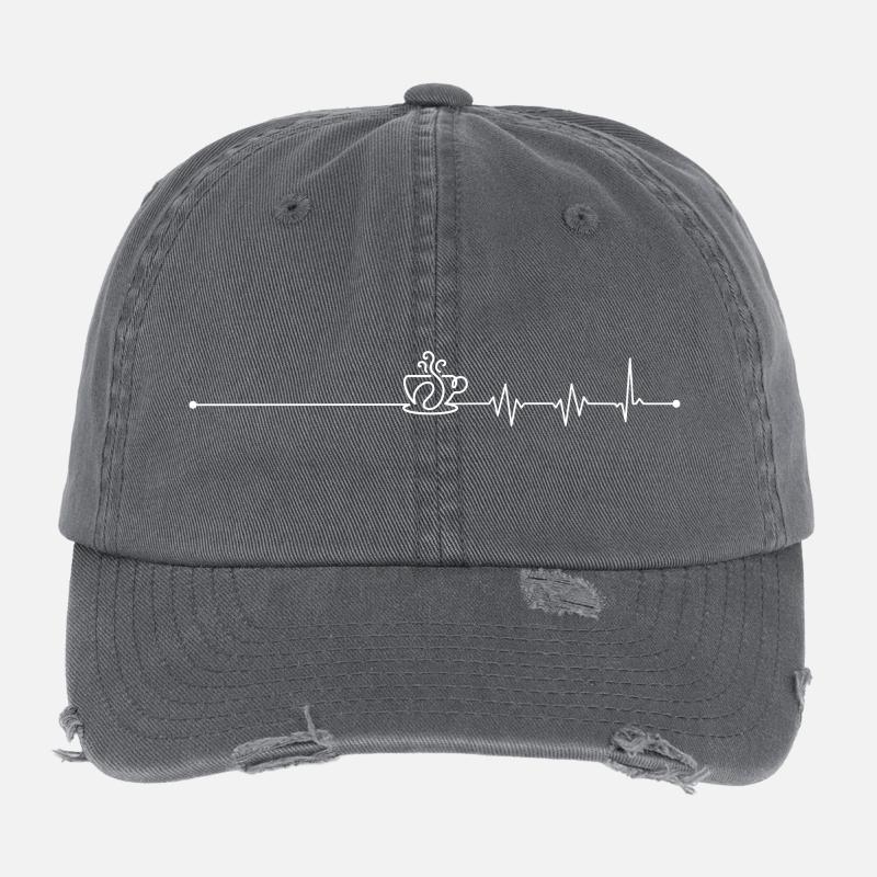 Herzschlag-Kaffee Flexfit Vintage Destroyed Cap