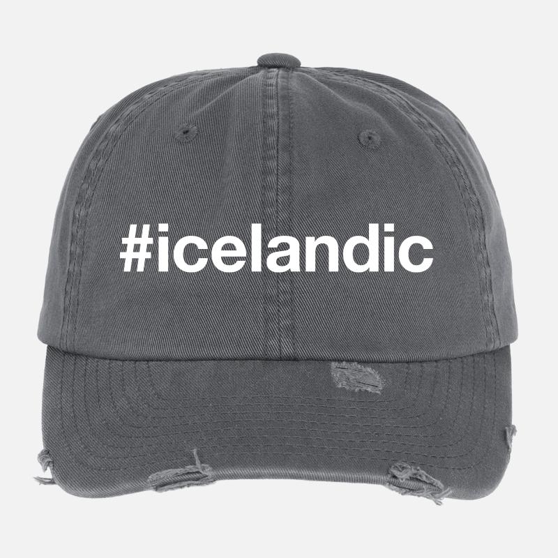 ICELANDIC Hashtag Iceland Flexfit Vintage Destroyed Cap
